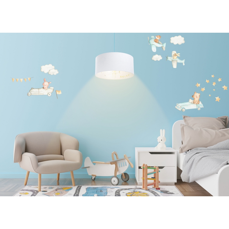 Dětský lustr na lanku SWEET DREAMS 1xE27/60W/230V pr. 30 cm