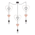 Dětský lustr na lanku TRIO 3xE27/20W/230V růžová/bílá/šedá