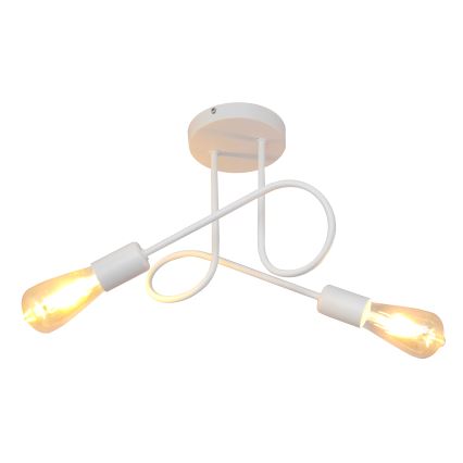 Dětský přisazený lustr OXFORD 2xE27/15W/230V bílá
