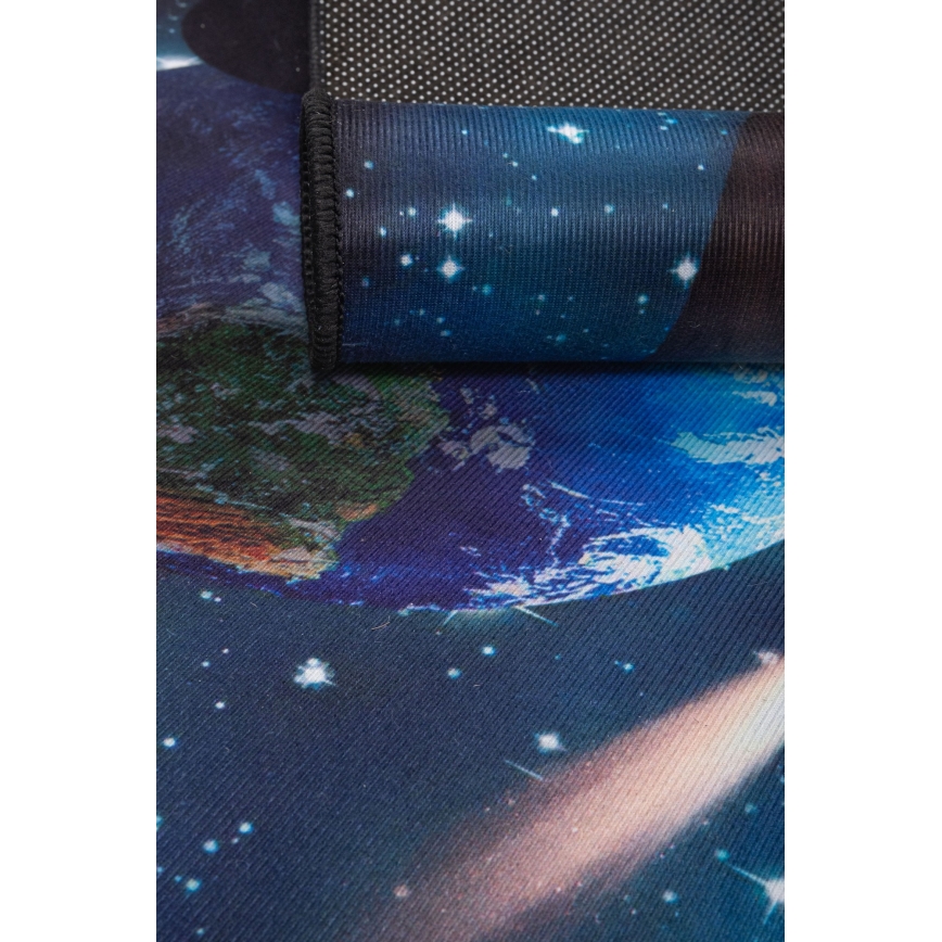 Dětský protiskluzový koberec PRINT 3D 120x160 cm planety/pestrobarevná