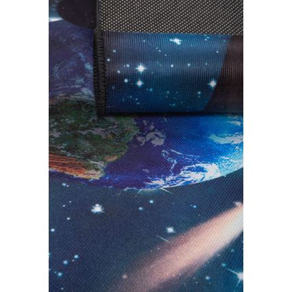 Dětský protiskluzový koberec PRINT 3D 80x150 cm planety/pestrobarevná