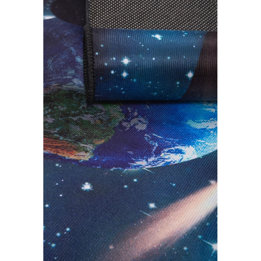 Dětský protiskluzový koberec PRINT 3D 80x150 cm planety/pestrobarevná