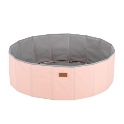Dětský suchý bazén s míčky pr. 80 cm růžová/šedá