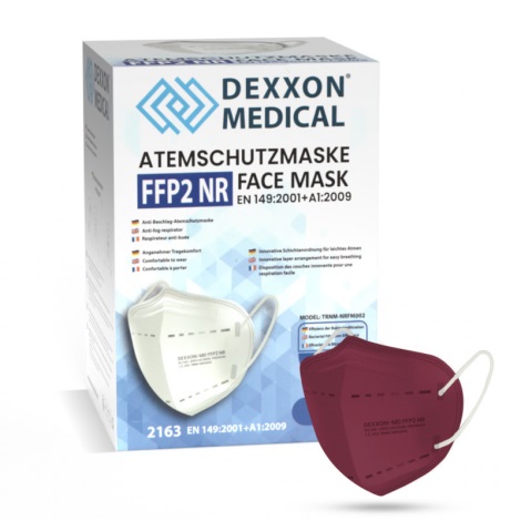DEXXON MEDICAL Respirátor FFP2 NR vínový 1ks