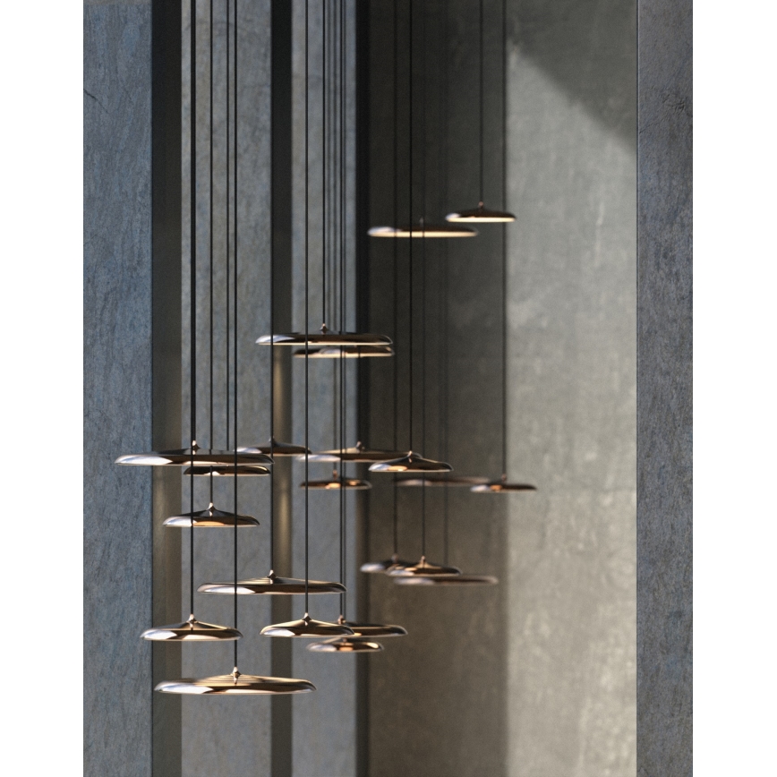 DFTP by Nordlux - LED Stmívatelný lustr na lanku ARTIST LED/14W/230V pr. 25 cm měděná