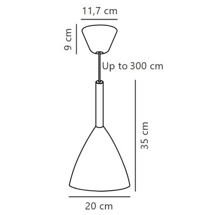 DFTP by Nordlux - Lustr na lanku PURE 1xE27/40W/230V pr. 20 cm bílá/jasan