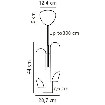 DFTP by Nordlux - Lustr na lanku ROCHELLE 3xGU10/15W/230V