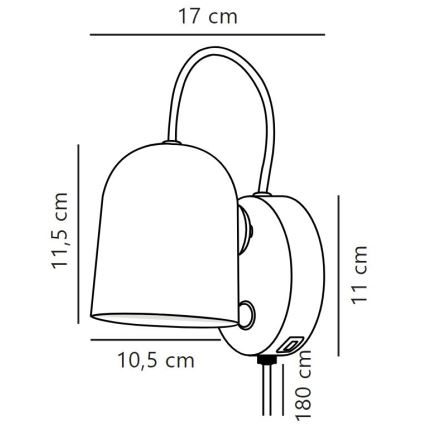DFTP by Nordlux - Nástěnné bodové svítidlo s USB portem ANGLE 1xGU10/25W/230V bílá