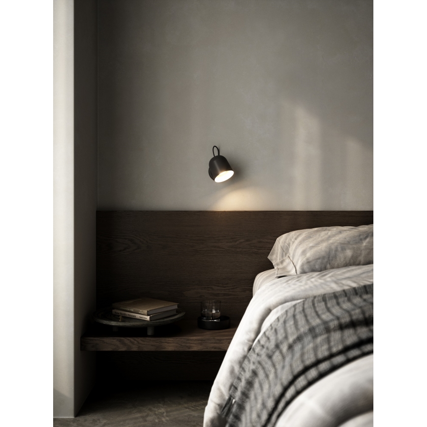 DFTP by Nordlux - Nástěnné bodové svítidlo s USB portem ANGLE 1xGU10/25W/230V černá