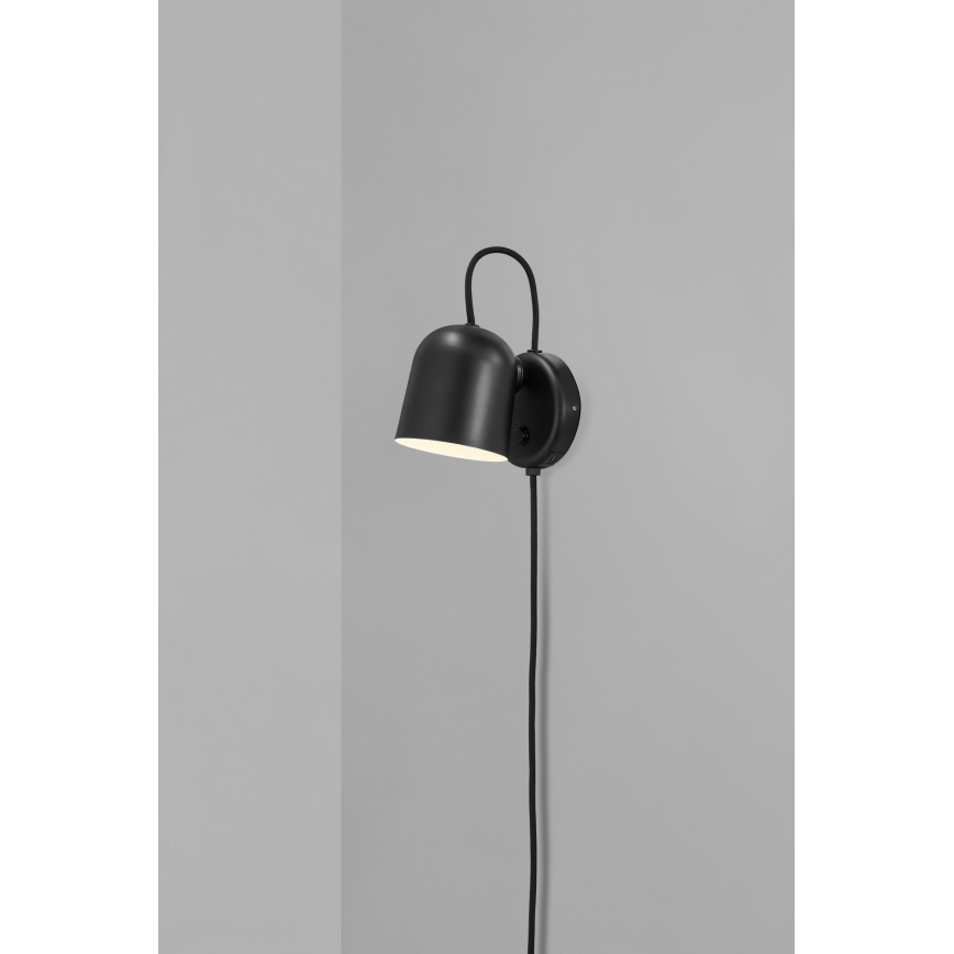 DFTP by Nordlux - Nástěnné bodové svítidlo s USB portem ANGLE 1xGU10/25W/230V černá