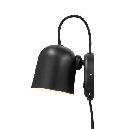 DFTP by Nordlux - Nástěnné bodové svítidlo s USB portem ANGLE 1xGU10/25W/230V černá