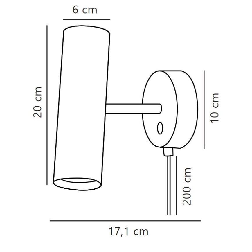 DFTP by Nordlux - Nástěnné bodové svítidlo MIB 1xGU10/8W/230V černá