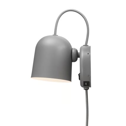 DFTP by Nordlux - Nástěnné bodové svítidlo s USB portem ANGLE 1xGU10/25W/230V šedá
