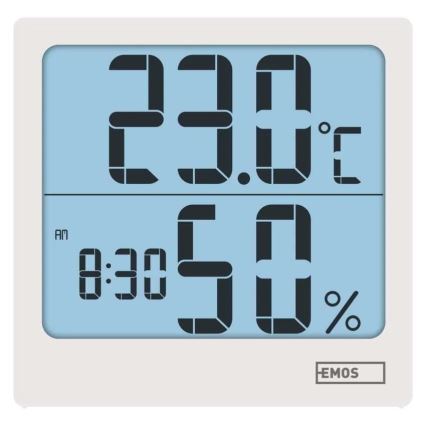 Digitálmí teploměr s vlhkoměrem 1xAA bílá