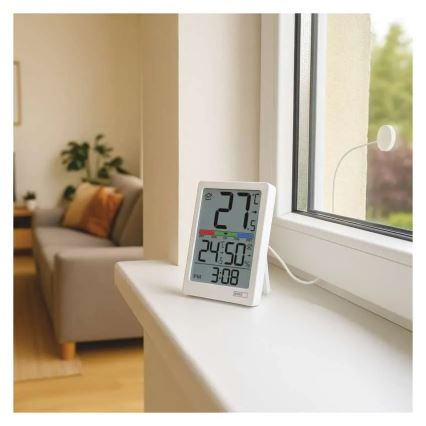 Digitálmí teploměr s vlhkoměrem 2xAAA bílá