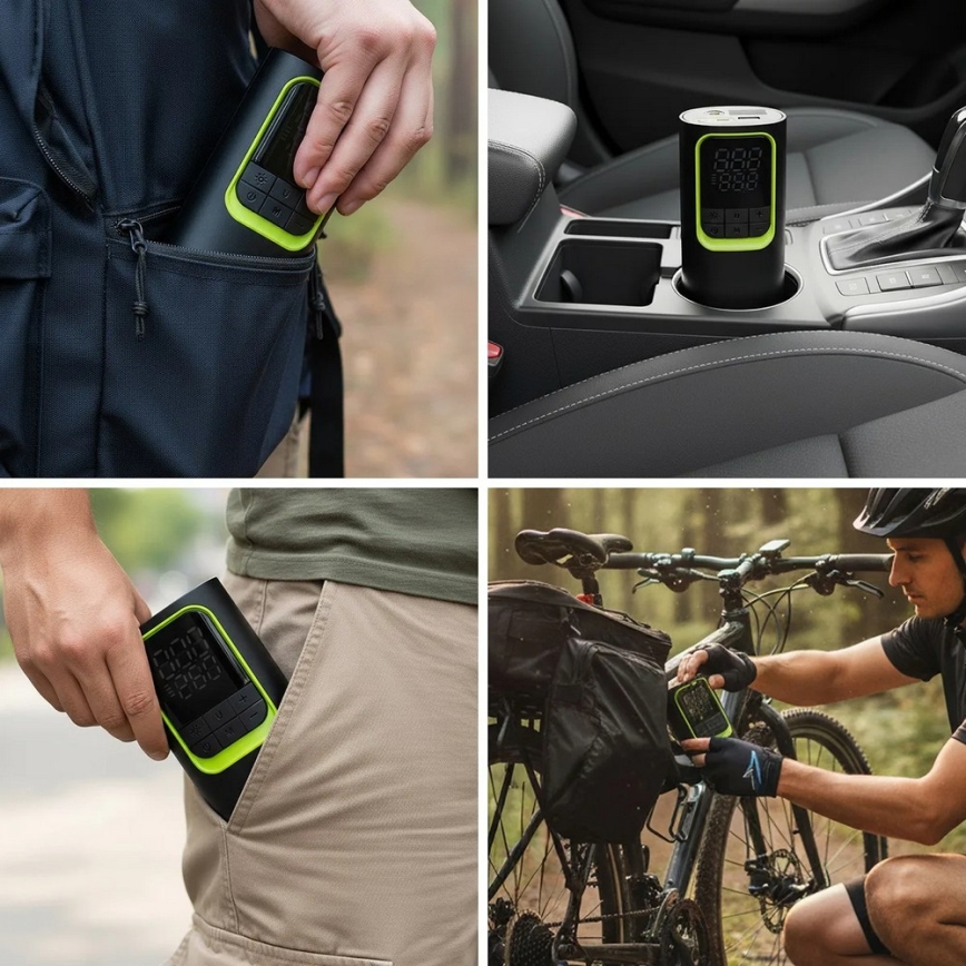 Digitální kapesní kompresor 5V 8000 mAh černá