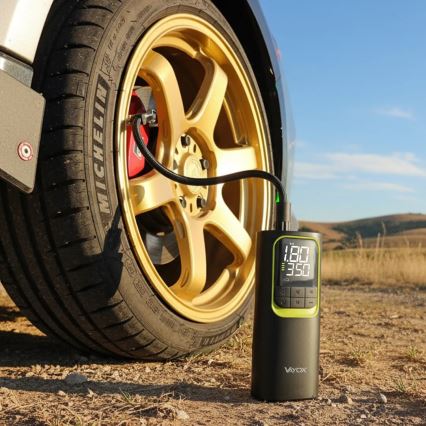 Digitální kapesní kompresor 5V 8000 mAh černá