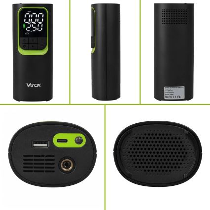 Digitální kapesní kompresor 5V 8000 mAh černá