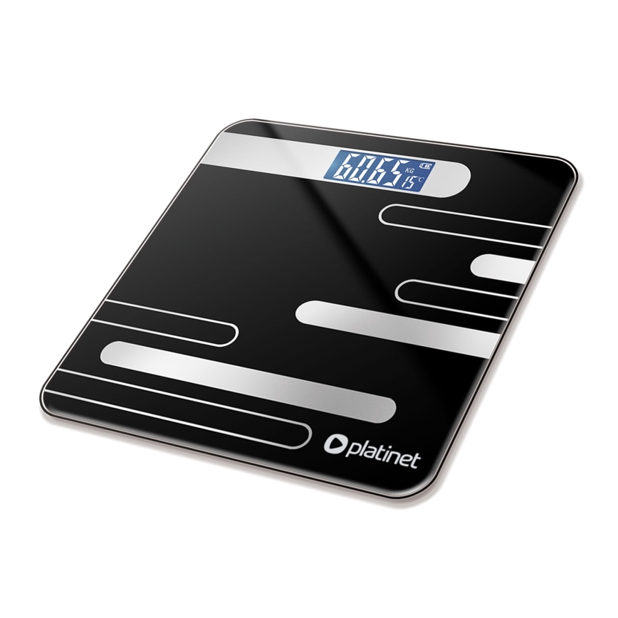 Digitální osobní váha s LCD displejem 2xAAA černá