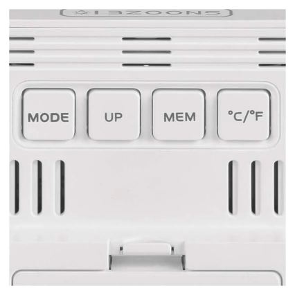 Digitální teploměr s vlhkoměrem 1xAA bílá