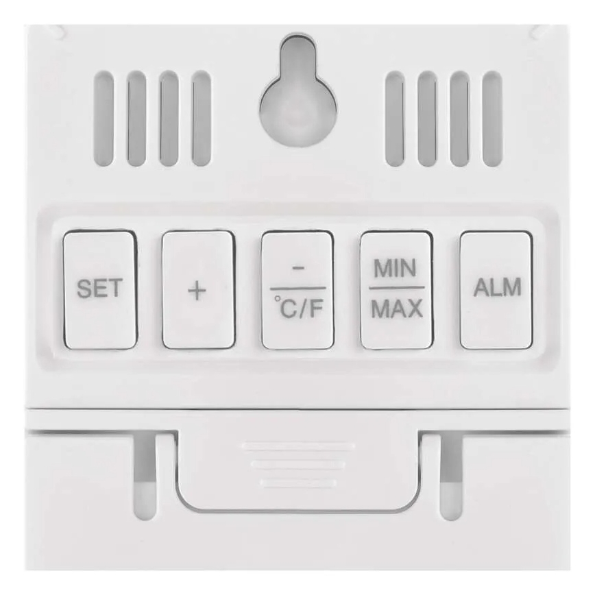 Digitální teploměr s vlhkoměrem 2xAAA bílá