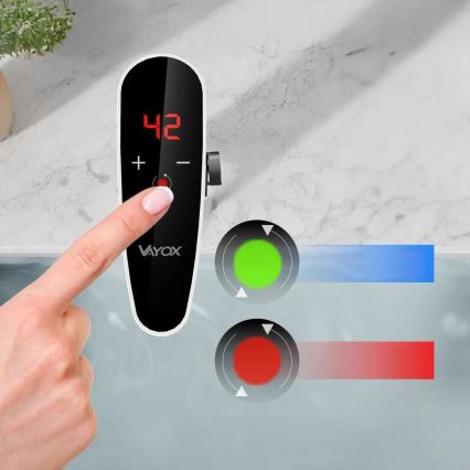Dotykový průtokový ohřívač vody se senzorem a LED displejem 3000W/230V IPX4 bílá