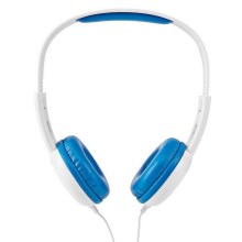 Drátová sluchátka modrá / bílá