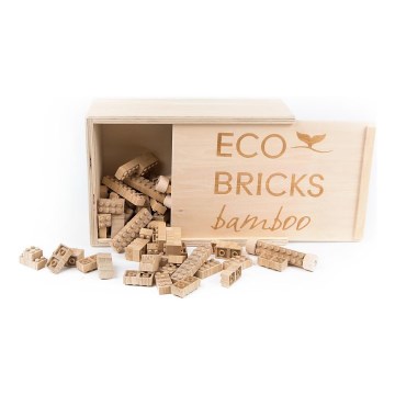 Dřevěná stavebnice ECO BRICKS 250 ks