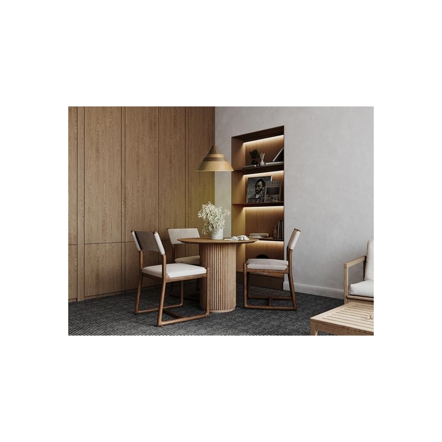 Dřevěný lustr na lanku 1xE27/60W/230V pr. 33 cm masiv/dub/ořech/kaučukovník