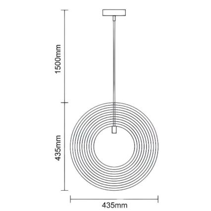 Dřevěný lustr na lanku 1xE27/60W/230V pr. 43,5 cm masiv/dýha/buk/kaučukovník