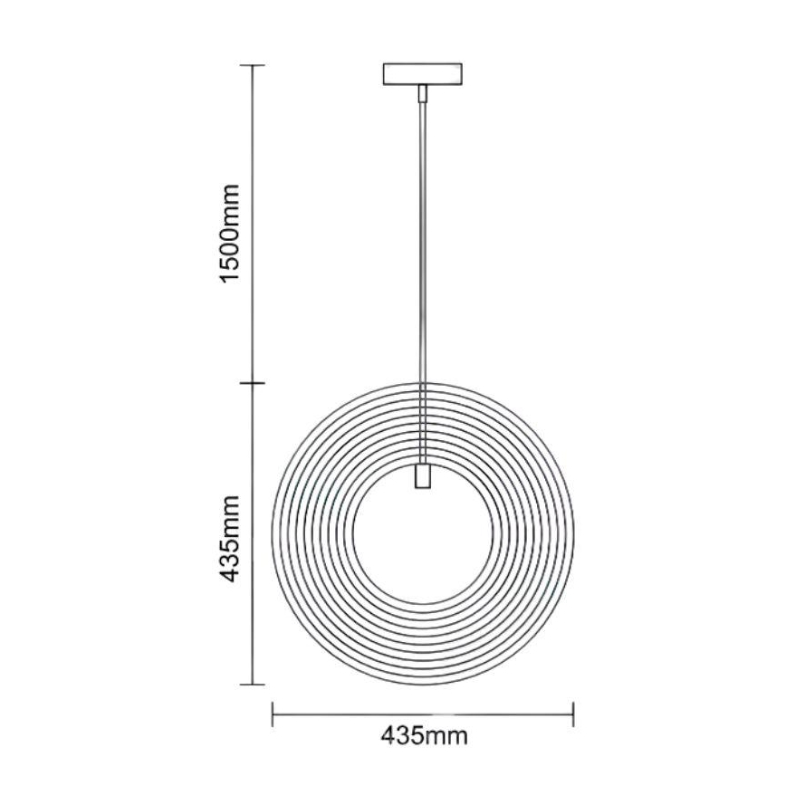 Dřevěný lustr na lanku 1xE27/60W/230V pr. 43,5 cm masiv/dýha/buk/kaučukovník