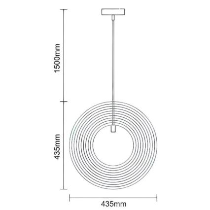 Dřevěný lustr na lanku 1xE27/60W/230V pr. 43,5 cm masiv/dýha/kaučukovník