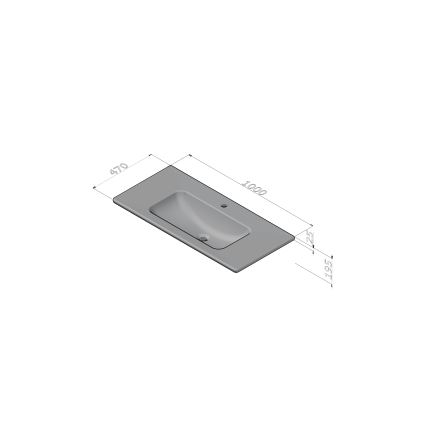 Dřevojas - Koupelnová skříňka s umyvadlem BANO 100x47 cm bílá