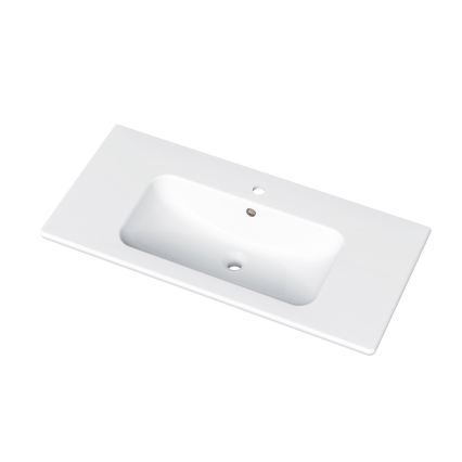 Dřevojas - Koupelnová skříňka s umyvadlem BANO 100x47 cm dub/bílá