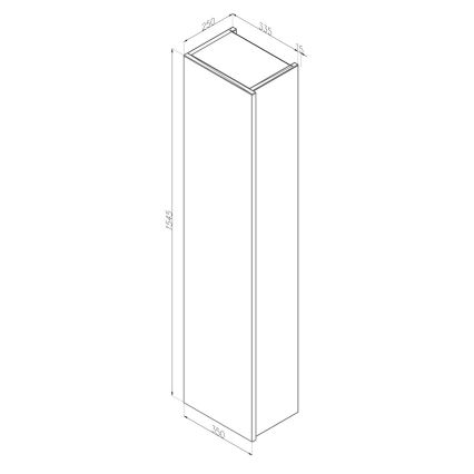 Dřevojas - Závěsná koupelnová skříňka ZYLO 35x155 cm bílá