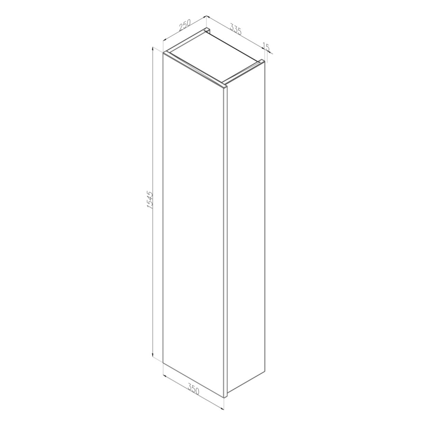 Dřevojas - Závěsná koupelnová skříňka ZYLO 35x155 cm tmavý dub