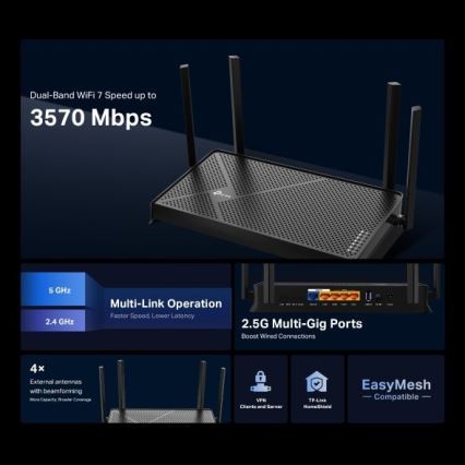 Dual Band Wi-Fi 7 Router