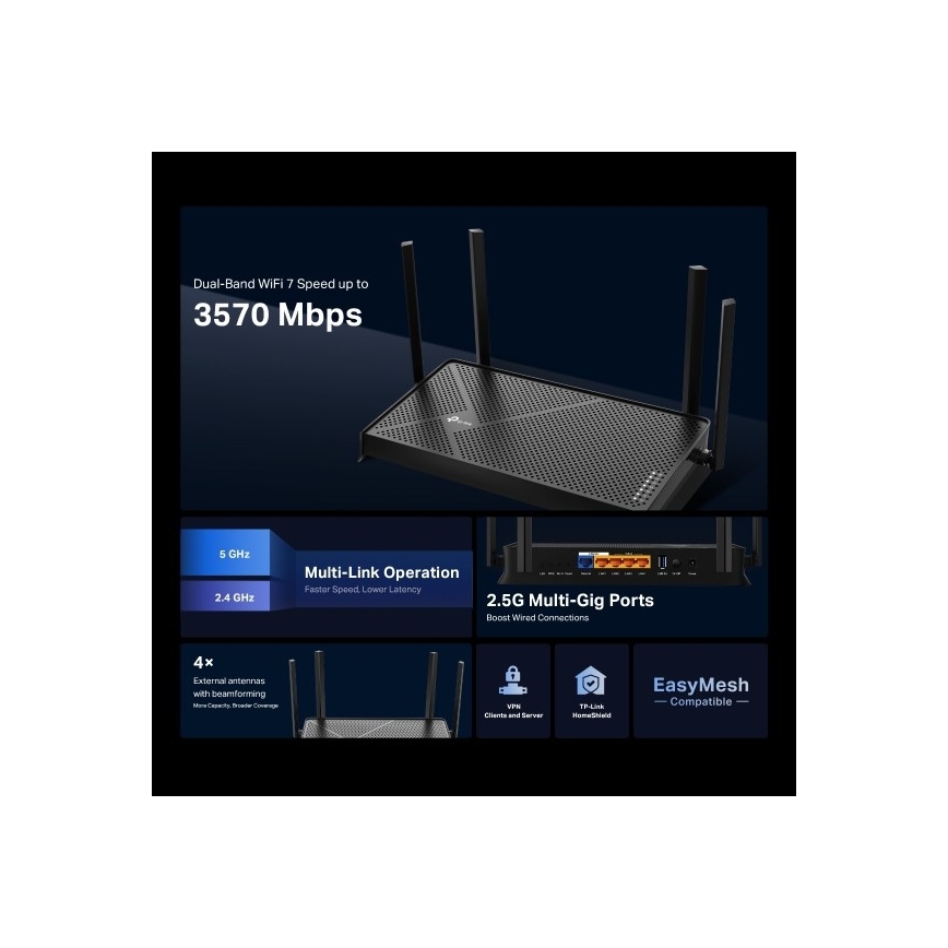 Dual Band Wi-Fi 7 Router