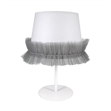Duolla - Dětská stolní lampa BALLET 1xE14/40W/230V pr. 20 cm šedá