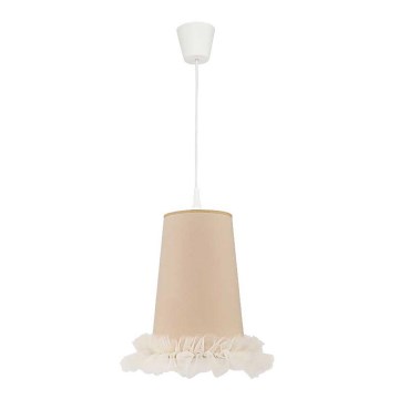 Duolla - Dětský lustr na lanku BALLET 1xE27/40W/230V pr. 21 cm béžová