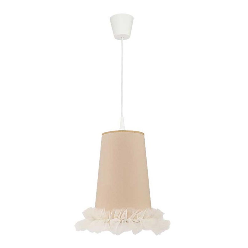Duolla - Dětský lustr na lanku BALLET 1xE27/40W/230V pr. 21 cm béžová