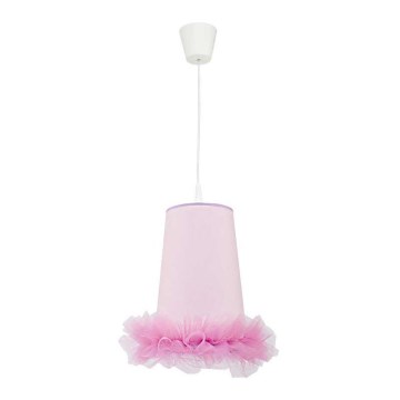 Duolla - Dětský lustr na lanku BALLET 1xE27/40W/230V pr. 21 cm růžová