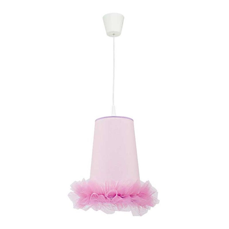 Duolla - Dětský lustr na lanku BALLET 1xE27/40W/230V pr. 21 cm růžová