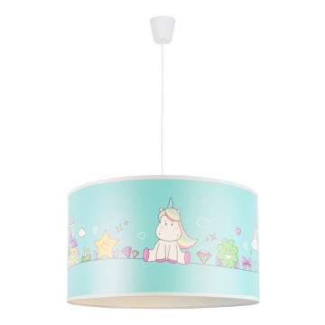 Duolla - Dětský lustr na lanku UNICORN 1xE27/15W/230V pr. 35 cm