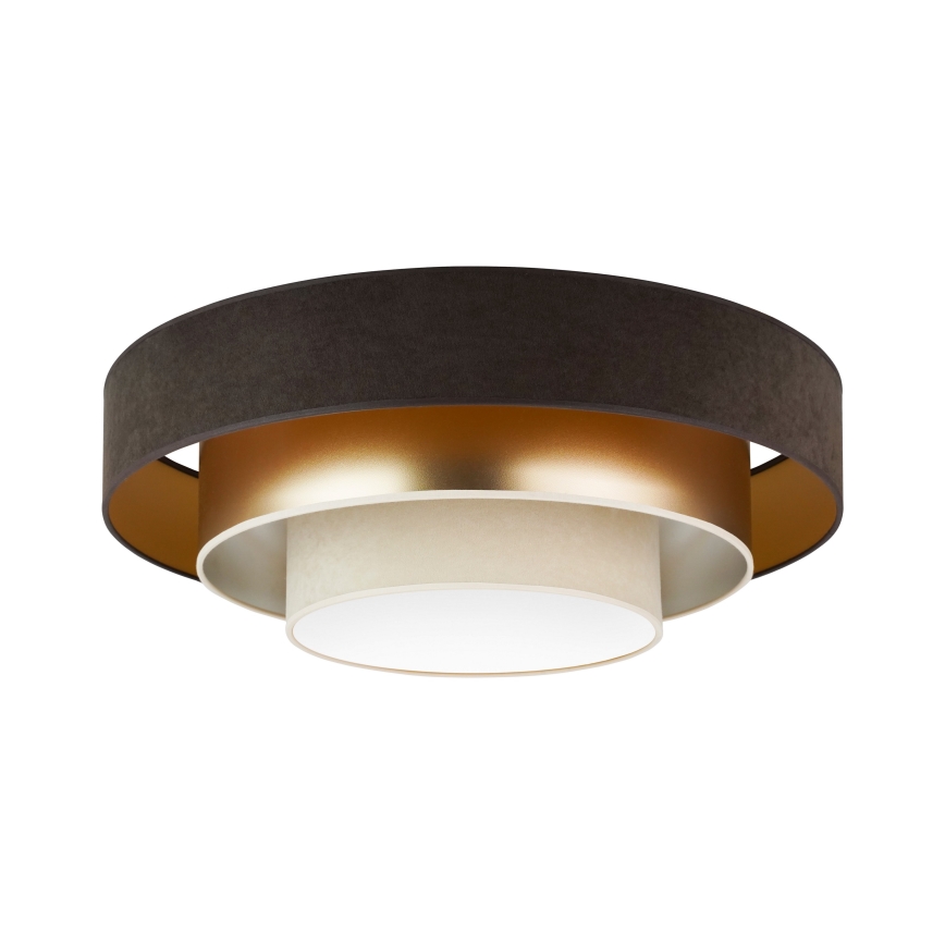 Duolla - LED Stropní svítidlo LUNETA LED/26W/230V pr. 60 cm 4000K hnědá/zlatá/krémová