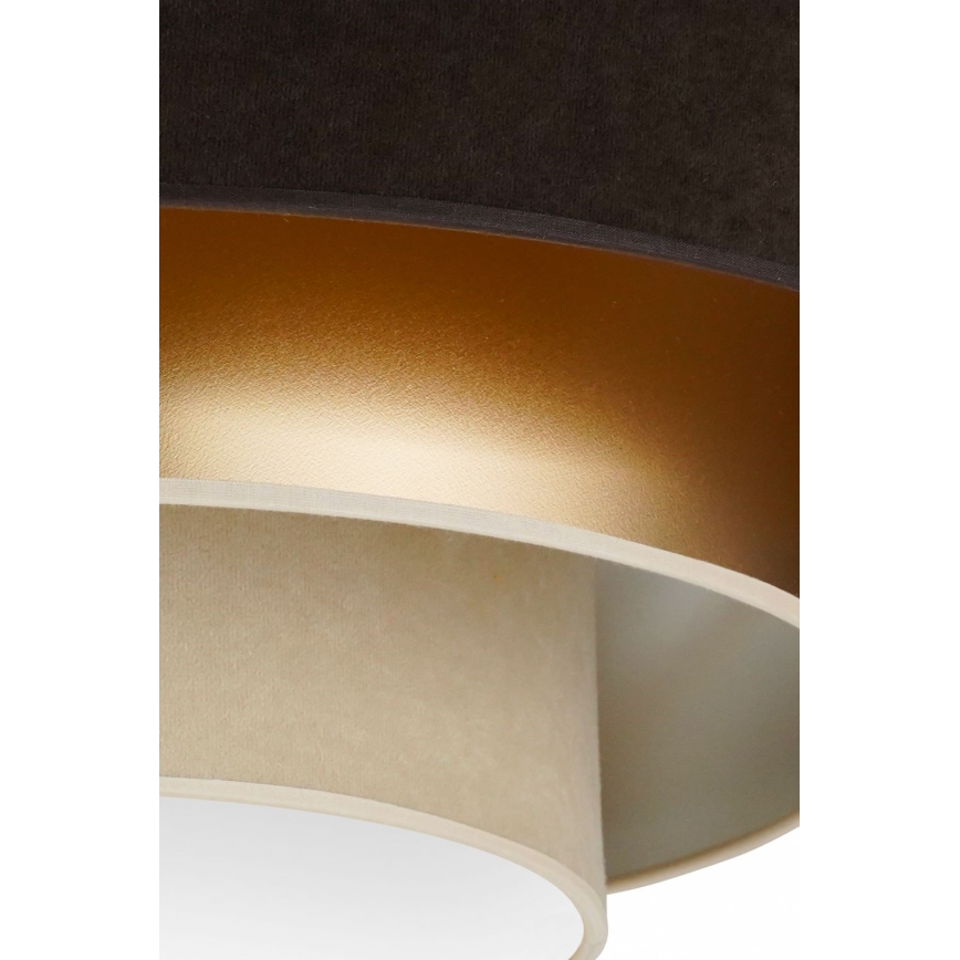Duolla - LED Stropní svítidlo LUNETA LED/26W/230V pr. 60 cm 4000K hnědá/zlatá/krémová