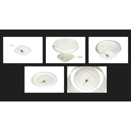 Duolla - LED Stropní svítidlo LUNETA LED/26W/230V pr. 60 cm 4000K hnědá/zlatá/krémová
