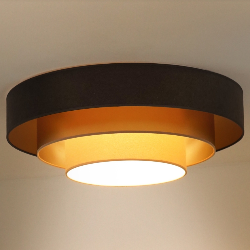 Duolla - LED Stropní svítidlo LUNETA LED/26W/230V pr. 60 cm 4000K hnědá/zlatá/krémová