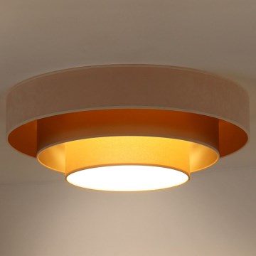 Duolla - LED Stropní svítidlo LUNETA LED/26W/230V pr. 60 cm 4000K krémová/zlatá/béžová