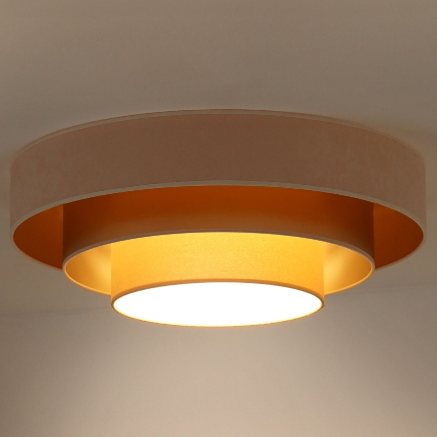 Duolla - LED Stropní svítidlo LUNETA LED/26W/230V pr. 60 cm 4000K krémová/zlatá/béžová